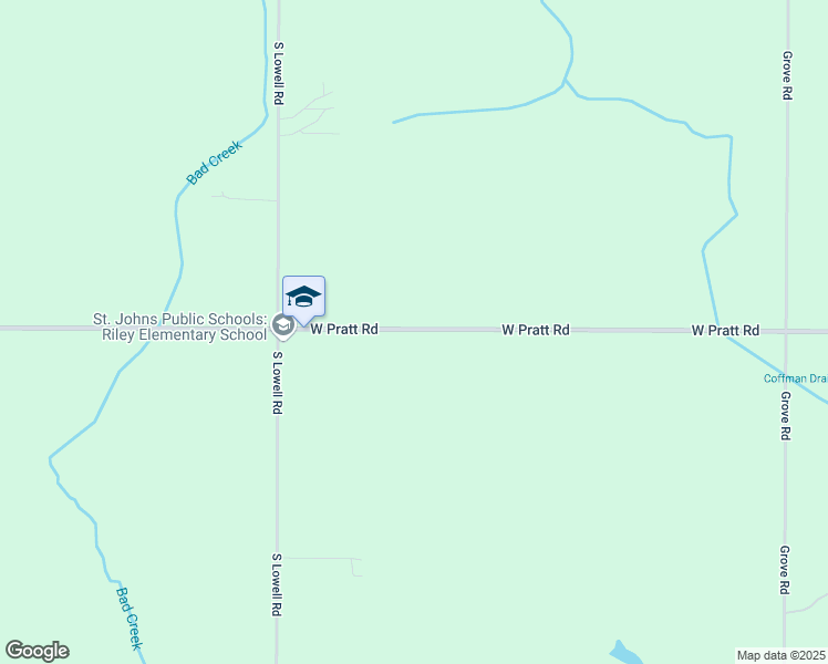map of restaurants, bars, coffee shops, grocery stores, and more near 5735 W Pratt Rd in DeWitt