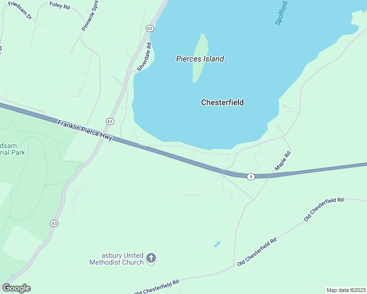 map of restaurants, bars, coffee shops, grocery stores, and more near 52 South Shore Road in Chesterfield