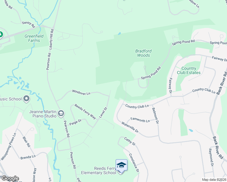 map of restaurants, bars, coffee shops, grocery stores, and more near 41 Level Street in Merrimack