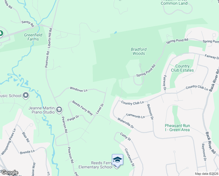 map of restaurants, bars, coffee shops, grocery stores, and more near 41 Level Street in Merrimack