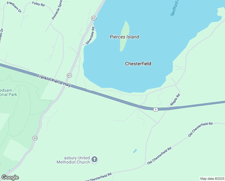 map of restaurants, bars, coffee shops, grocery stores, and more near 52 South Shore Road in Chesterfield