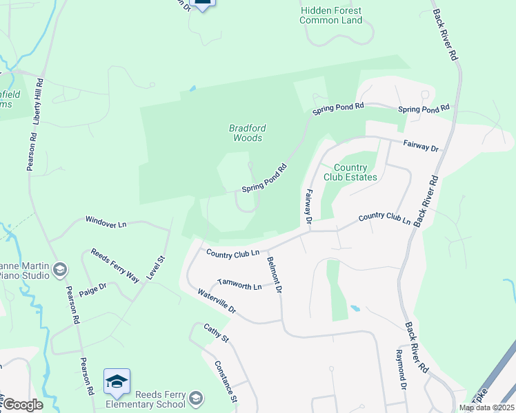 map of restaurants, bars, coffee shops, grocery stores, and more near 1 Walnut Circle in Merrimack