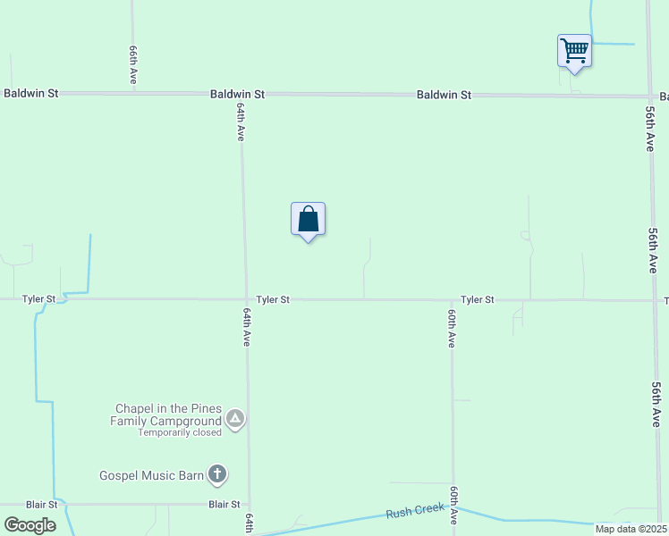 map of restaurants, bars, coffee shops, grocery stores, and more near 6161 Tyler Street in Hudsonville