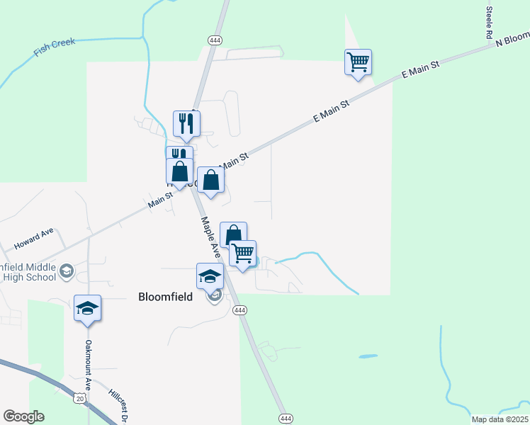 map of restaurants, bars, coffee shops, grocery stores, and more near 20 Bennett Avenue in Bloomfield
