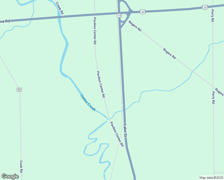map of restaurants, bars, coffee shops, grocery stores, and more near 10595 Pavilion Center Road in Pavilion