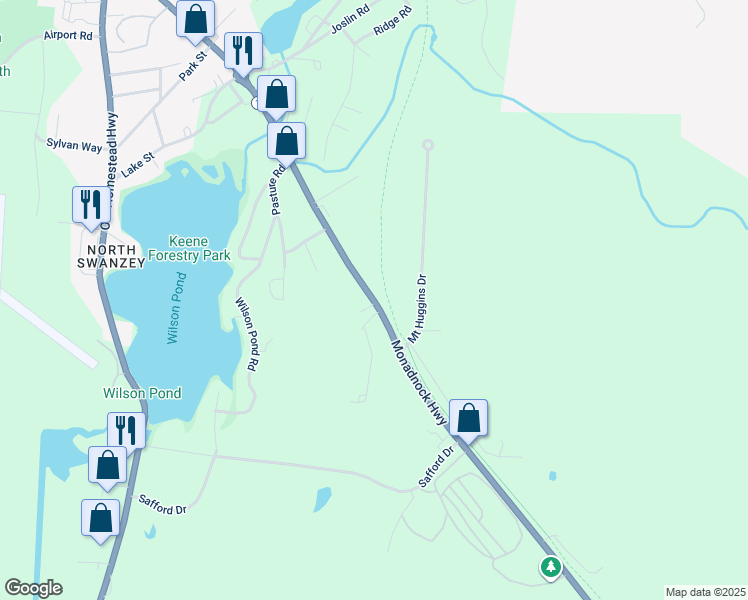 map of restaurants, bars, coffee shops, grocery stores, and more near 168 Monadnock Highway in Swanzey