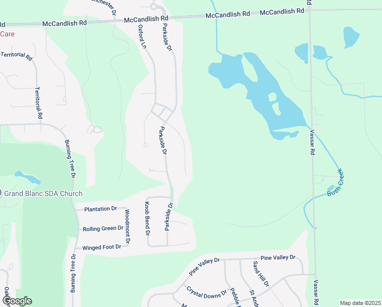 map of restaurants, bars, coffee shops, grocery stores, and more near 8453-8459 Cranbrook Drive in Grand Blanc
