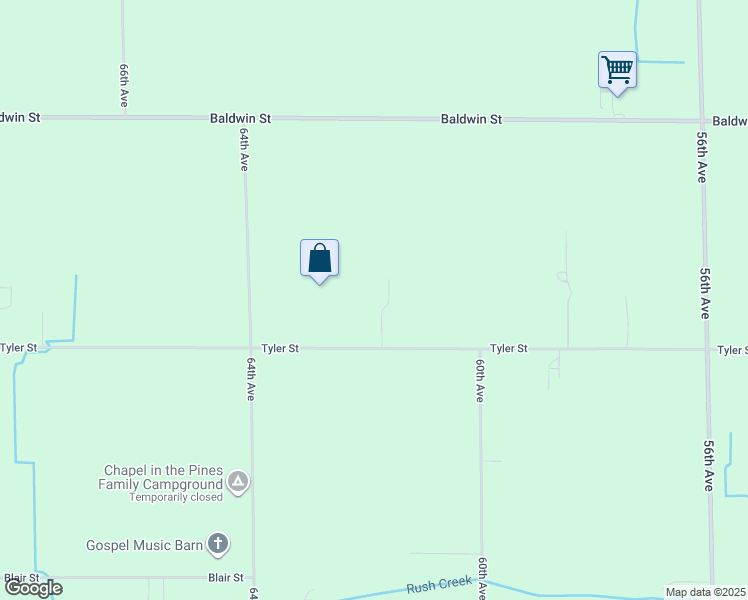 map of restaurants, bars, coffee shops, grocery stores, and more near 6161 Tyler Street in Hudsonville
