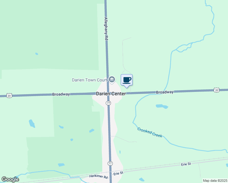 map of restaurants, bars, coffee shops, grocery stores, and more near in Darien Center