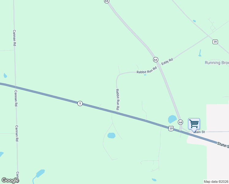 map of restaurants, bars, coffee shops, grocery stores, and more near 2634 Rabbit Run Road in Bloomfield