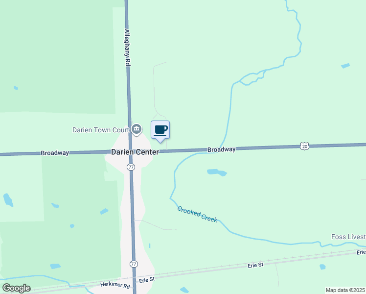 map of restaurants, bars, coffee shops, grocery stores, and more near 1441 Broadway in Darien