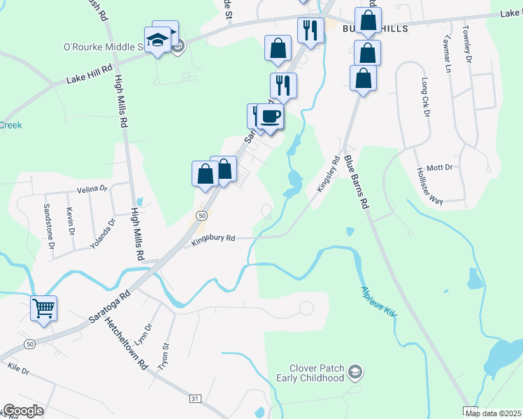 map of restaurants, bars, coffee shops, grocery stores, and more near 106 Council Lane in Ballston