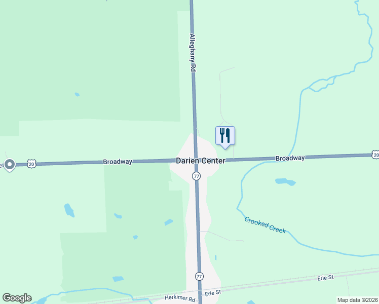 map of restaurants, bars, coffee shops, grocery stores, and more near 9972 Alleghany Road in Corfu