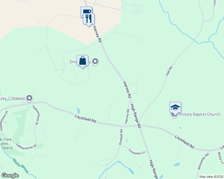 map of restaurants, bars, coffee shops, grocery stores, and more near 15 Harvey Road in Londonderry