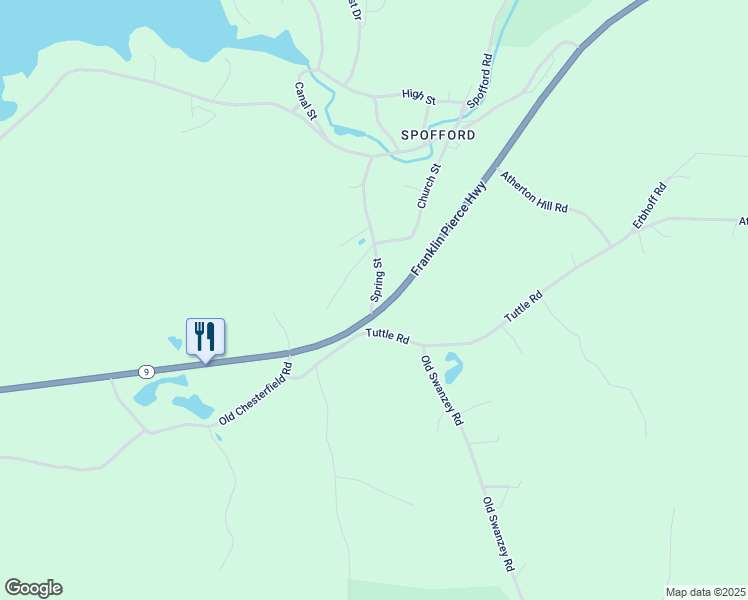 map of restaurants, bars, coffee shops, grocery stores, and more near 8 Spring Street in Chesterfield