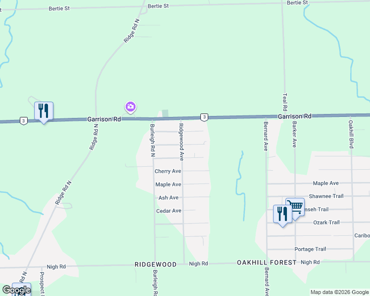 map of restaurants, bars, coffee shops, grocery stores, and more near 994 Ridgewood Avenue in Fort Erie