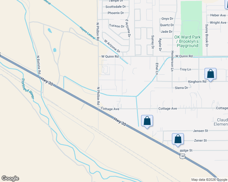 map of restaurants, bars, coffee shops, grocery stores, and more near in Pocatello