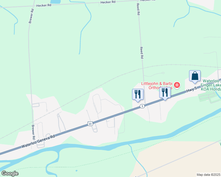 map of restaurants, bars, coffee shops, grocery stores, and more near in Waterloo