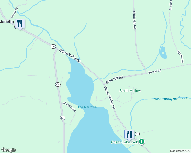 map of restaurants, bars, coffee shops, grocery stores, and more near 2693 Otisco Valley Road in Marietta