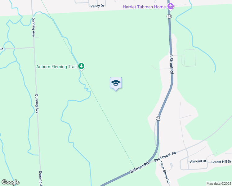 map of restaurants, bars, coffee shops, grocery stores, and more near RR 38A in Auburn