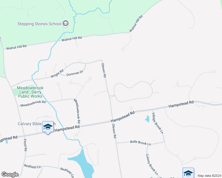map of restaurants, bars, coffee shops, grocery stores, and more near 63 Drew Woods Drive in Derry