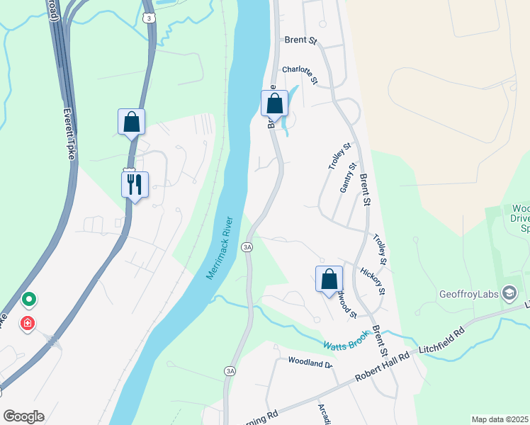 map of restaurants, bars, coffee shops, grocery stores, and more near 4747 Brown Avenue in Manchester