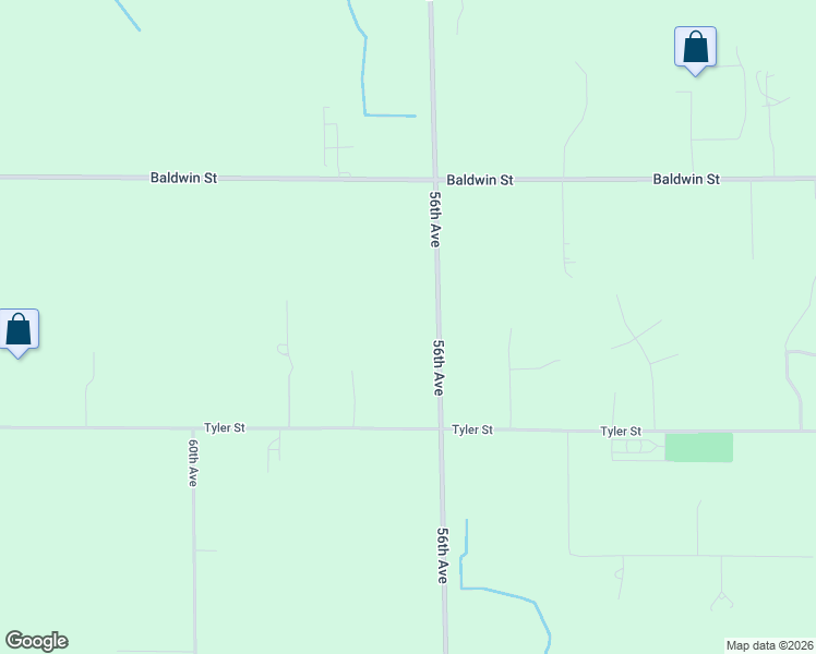 map of restaurants, bars, coffee shops, grocery stores, and more near 7333 56th Avenue in Hudsonville