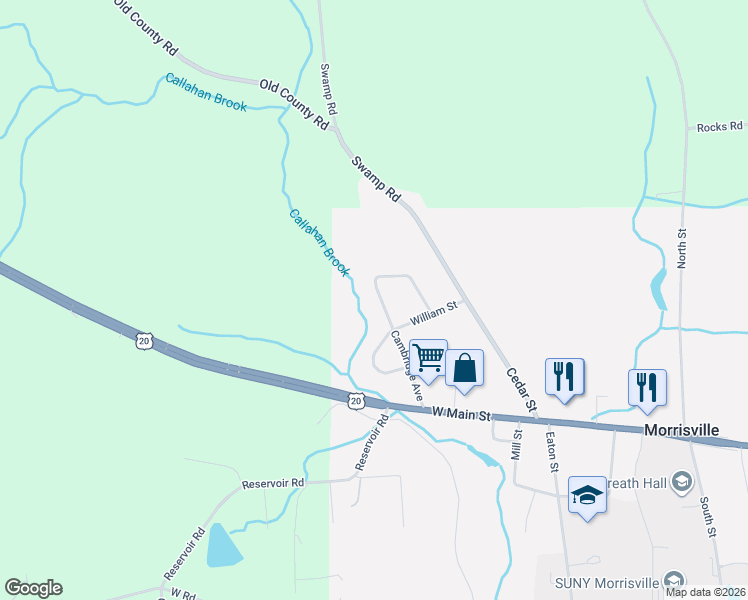 map of restaurants, bars, coffee shops, grocery stores, and more near 27 Cambridge Avenue in Morrisville