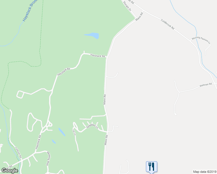 map of restaurants, bars, coffee shops, grocery stores, and more near 187 Mann Road in Wilmington