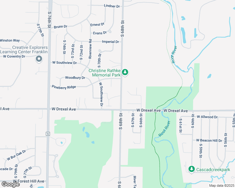 map of restaurants, bars, coffee shops, grocery stores, and more near 6830 Kathleen Court in Franklin