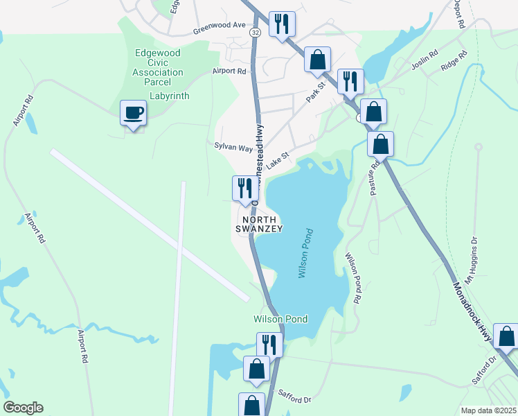 map of restaurants, bars, coffee shops, grocery stores, and more near in Swanzey