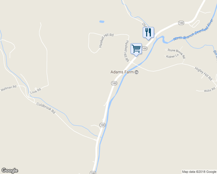 map of restaurants, bars, coffee shops, grocery stores, and more near 614 Vt Route 100 N in Wilmington