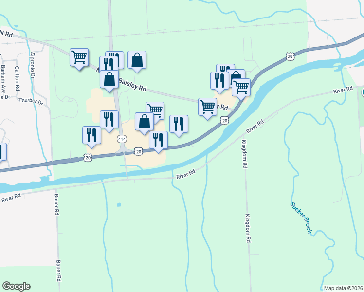 map of restaurants, bars, coffee shops, grocery stores, and more near in 