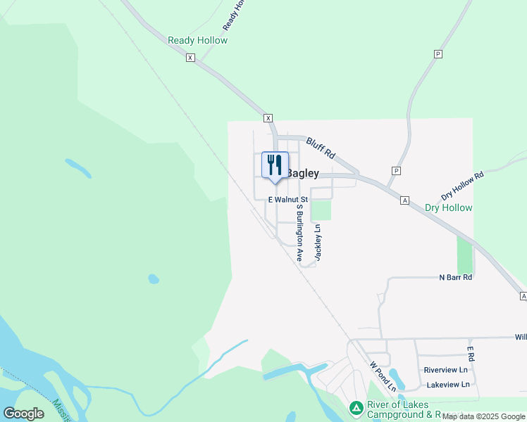 map of restaurants, bars, coffee shops, grocery stores, and more near 180 South Northern Avenue in Bagley