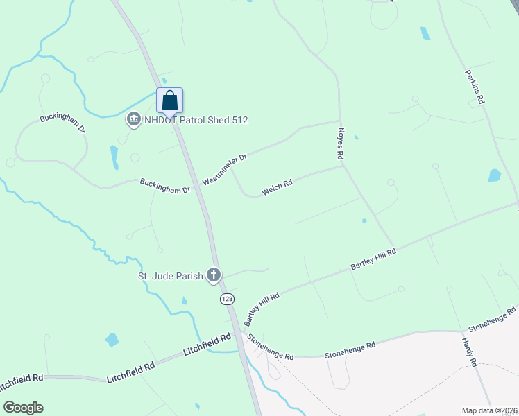 map of restaurants, bars, coffee shops, grocery stores, and more near 15 Welch Road in Londonderry