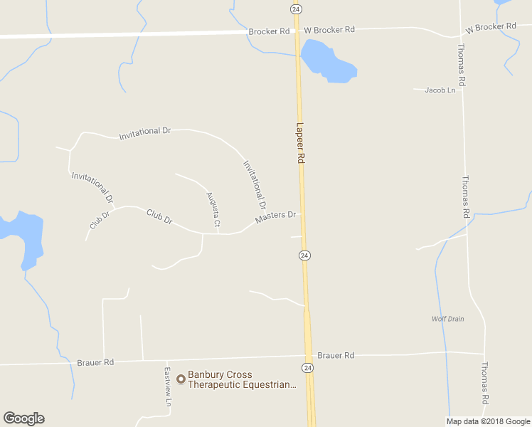 map of restaurants, bars, coffee shops, grocery stores, and more near 1178 Invitational Drive in Lapeer County