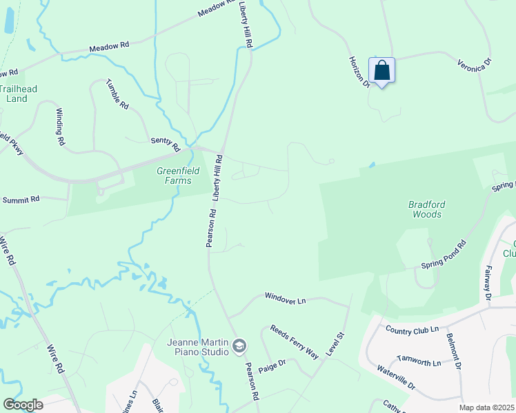 map of restaurants, bars, coffee shops, grocery stores, and more near 8 Grapevine Road in Merrimack