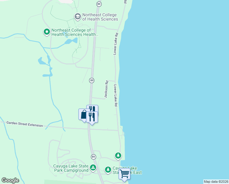 map of restaurants, bars, coffee shops, grocery stores, and more near 2497 Lower Lake Rd in Seneca Falls