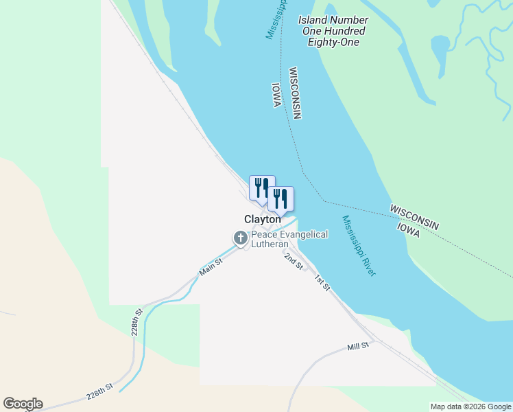 map of restaurants, bars, coffee shops, grocery stores, and more near in Clayton