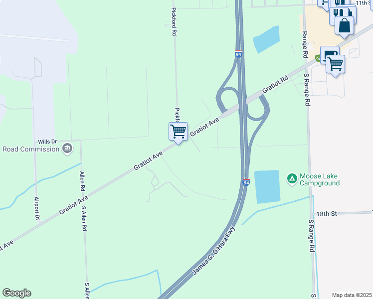 map of restaurants, bars, coffee shops, grocery stores, and more near 4757 Gratiot Avenue in Saint Clair