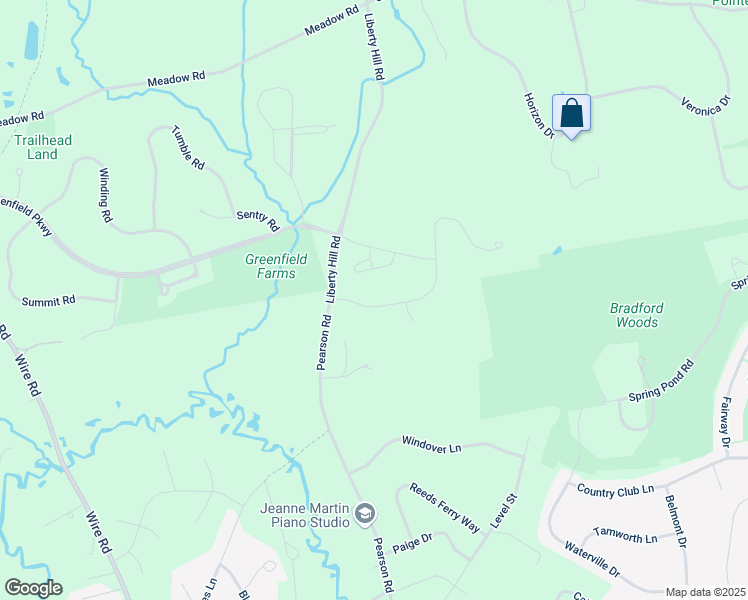 map of restaurants, bars, coffee shops, grocery stores, and more near 8 Grapevine Road in Merrimack