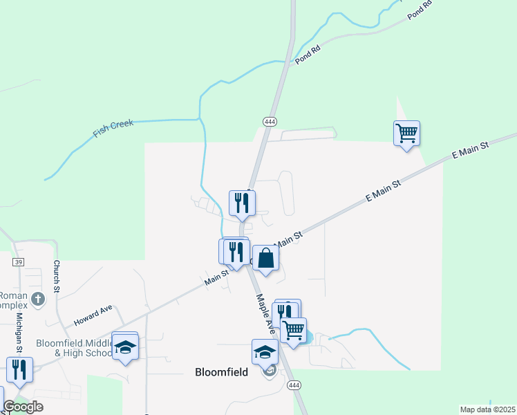 map of restaurants, bars, coffee shops, grocery stores, and more near 14 Elm Street in Bloomfield