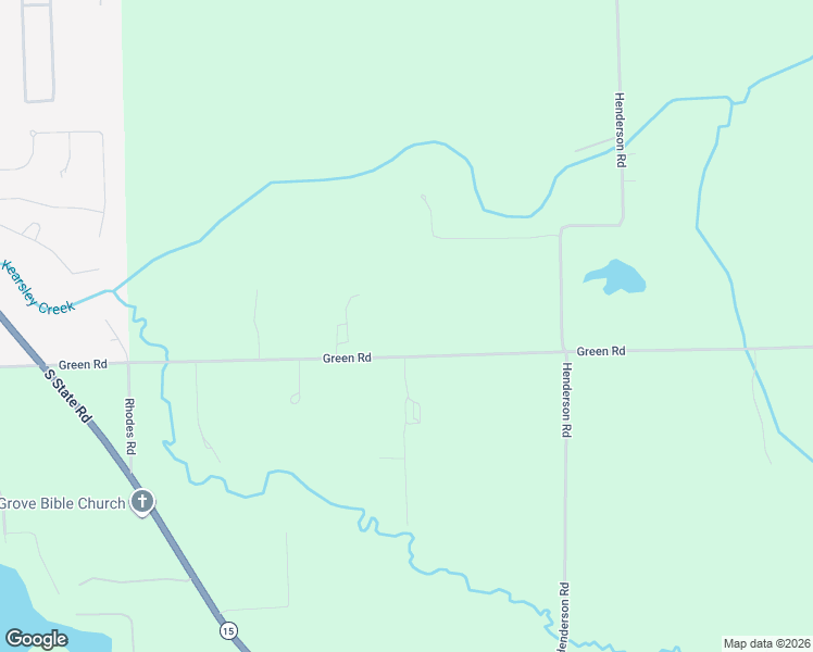 map of restaurants, bars, coffee shops, grocery stores, and more near 11289 Green Road in Goodrich