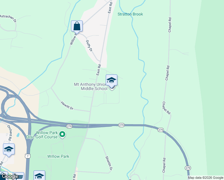 map of restaurants, bars, coffee shops, grocery stores, and more near 747 North Bennington Road in Bennington County