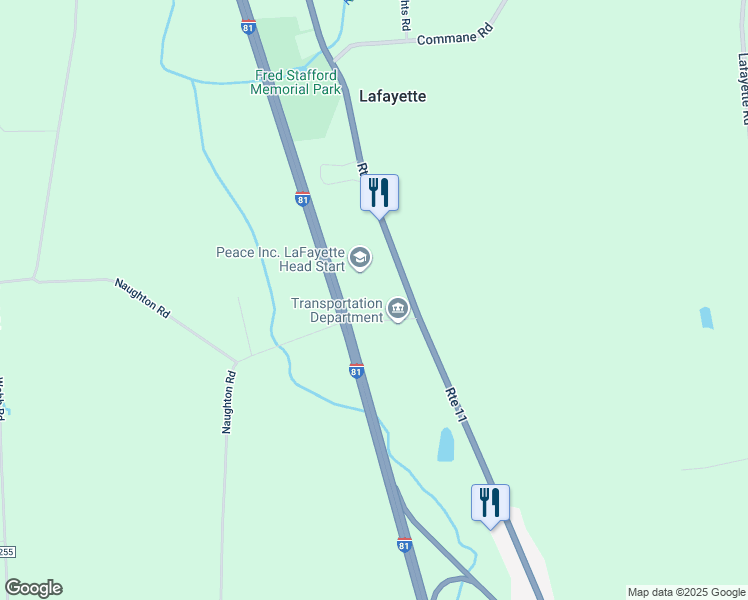 map of restaurants, bars, coffee shops, grocery stores, and more near 2773 U.S. 11 in LaFayette
