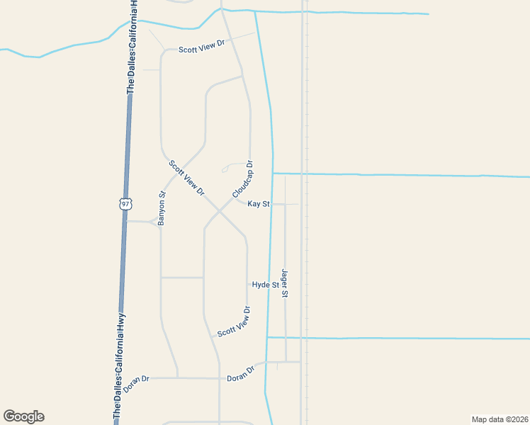 map of restaurants, bars, coffee shops, grocery stores, and more near Kay Street in Chiloquin