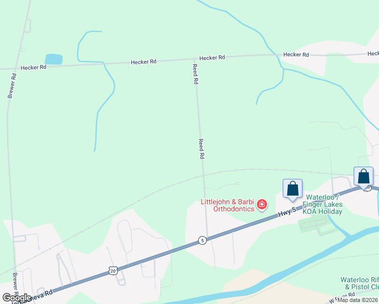 map of restaurants, bars, coffee shops, grocery stores, and more near 2466 Reed Rd in Waterloo