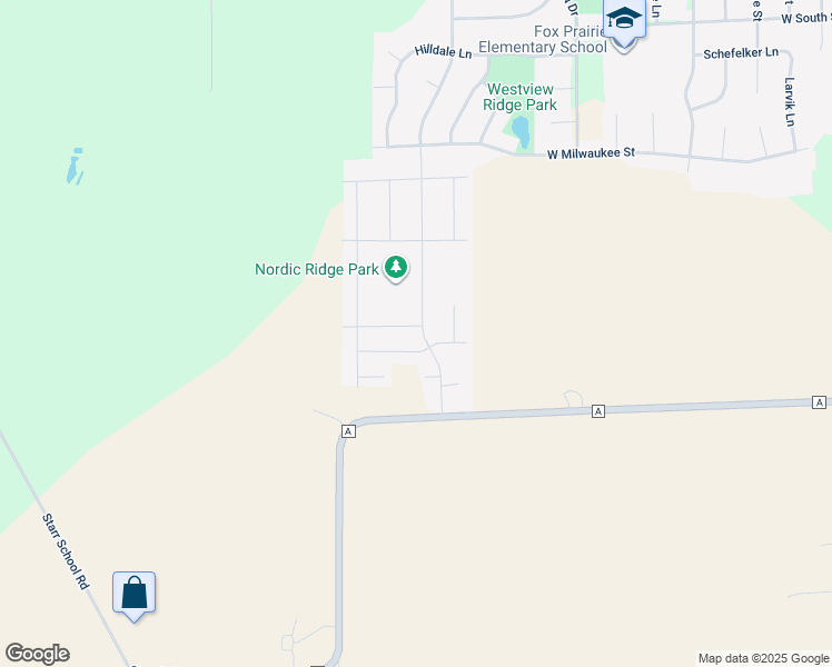map of restaurants, bars, coffee shops, grocery stores, and more near 2201 Valberg Drive in Stoughton