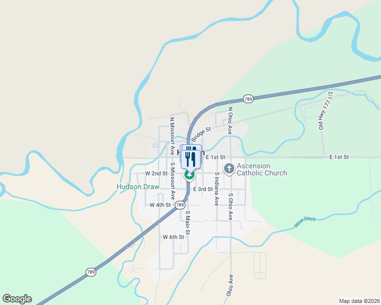 map of restaurants, bars, coffee shops, grocery stores, and more near in Hudson