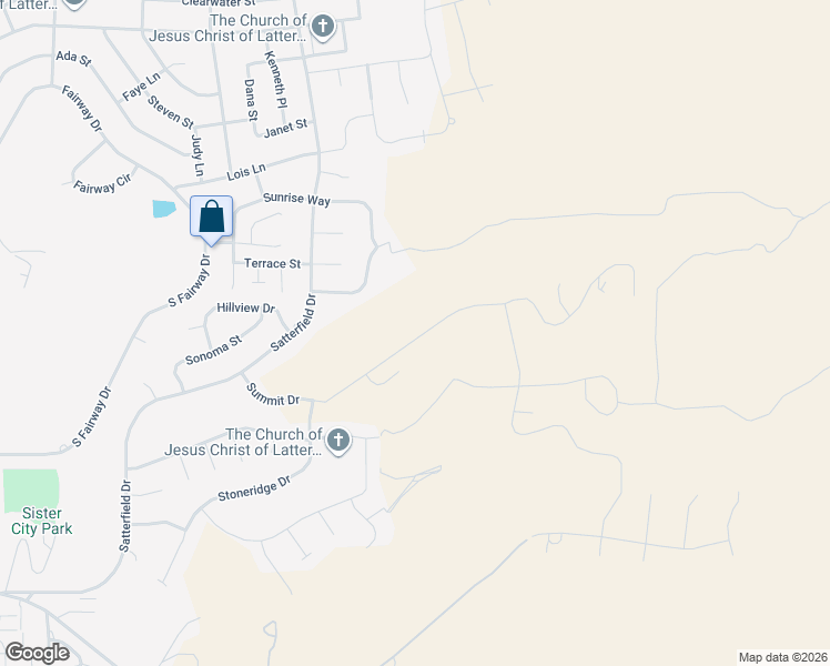 map of restaurants, bars, coffee shops, grocery stores, and more near 3175 Summit Drive in Pocatello
